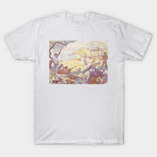 In the Time of Harmony - The Joy of Life - Sunday by the Sea by Paul Signac T-Shirt